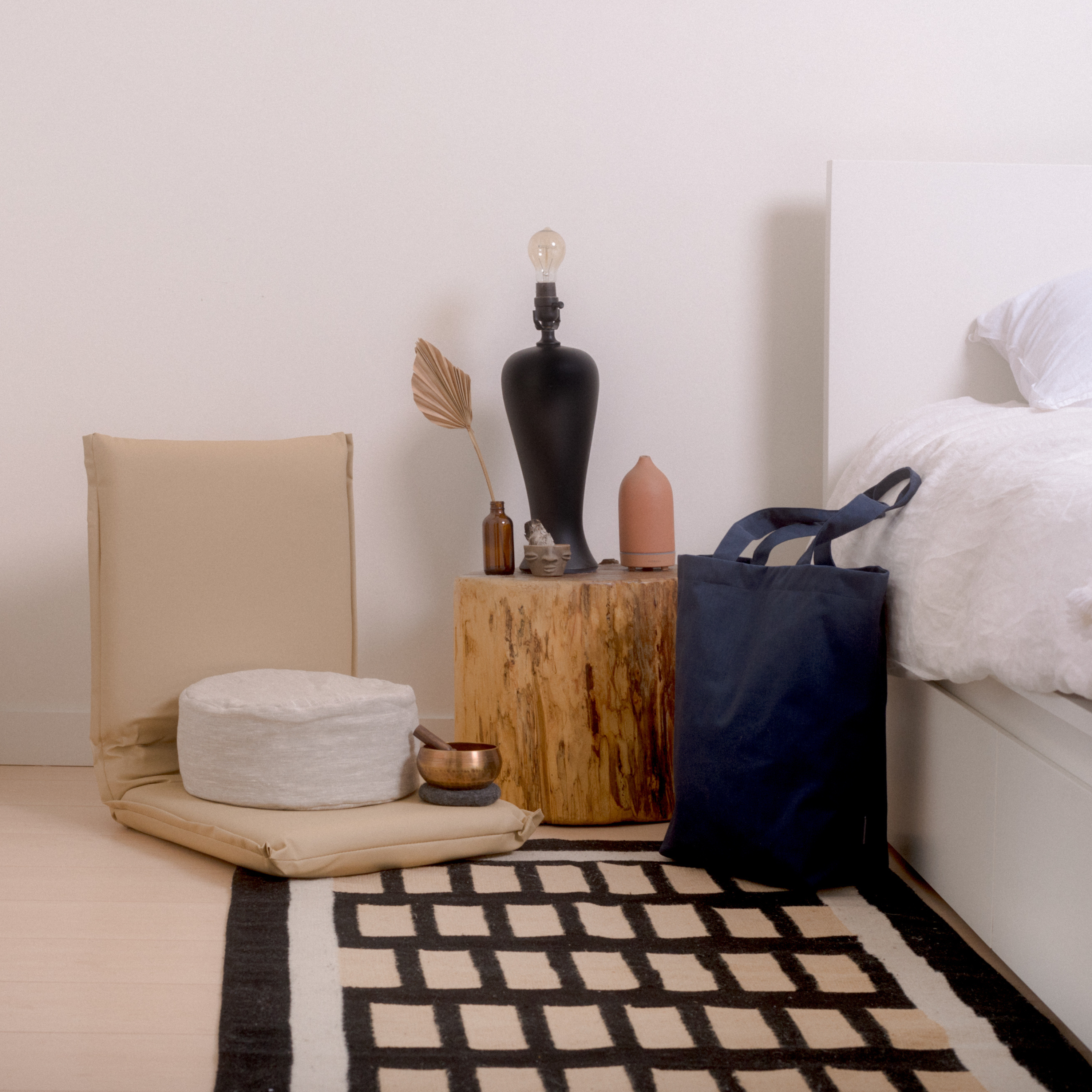 Meditation chair in bedroom